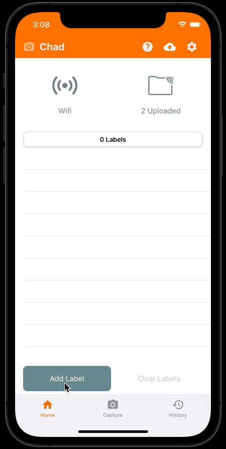 Fotaflo iOS - label search