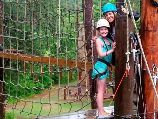 Smiling canopy tour guests